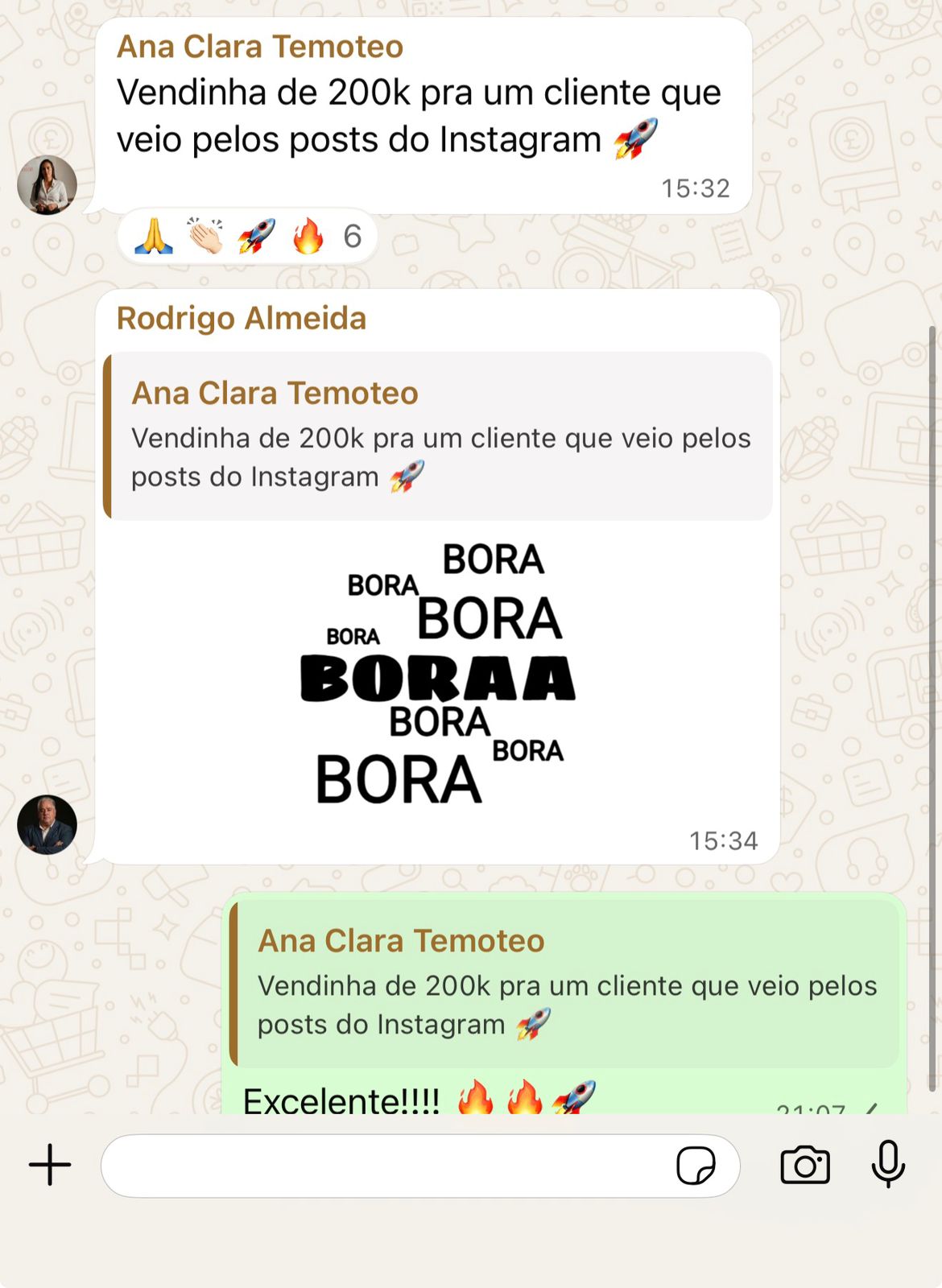 Ana Clara 200k pelos posts