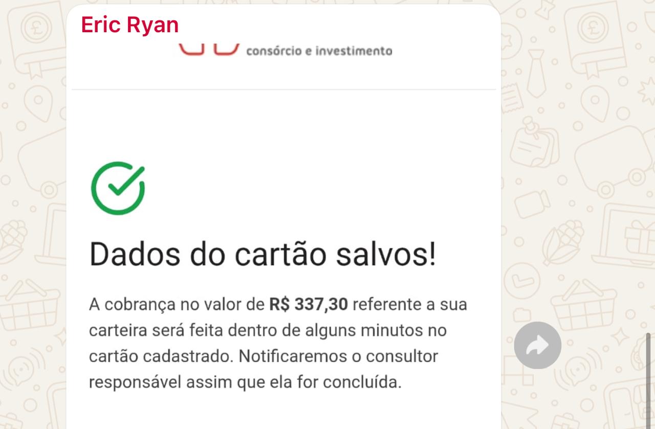 Venda via cartão 337