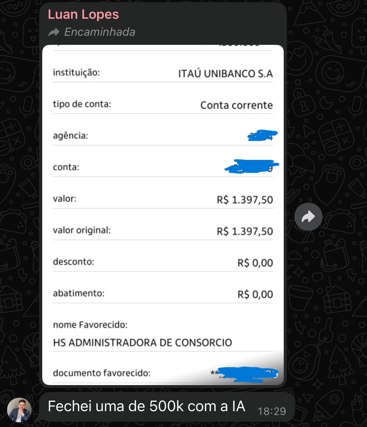 Luan Lopes consórcio 500k com IA