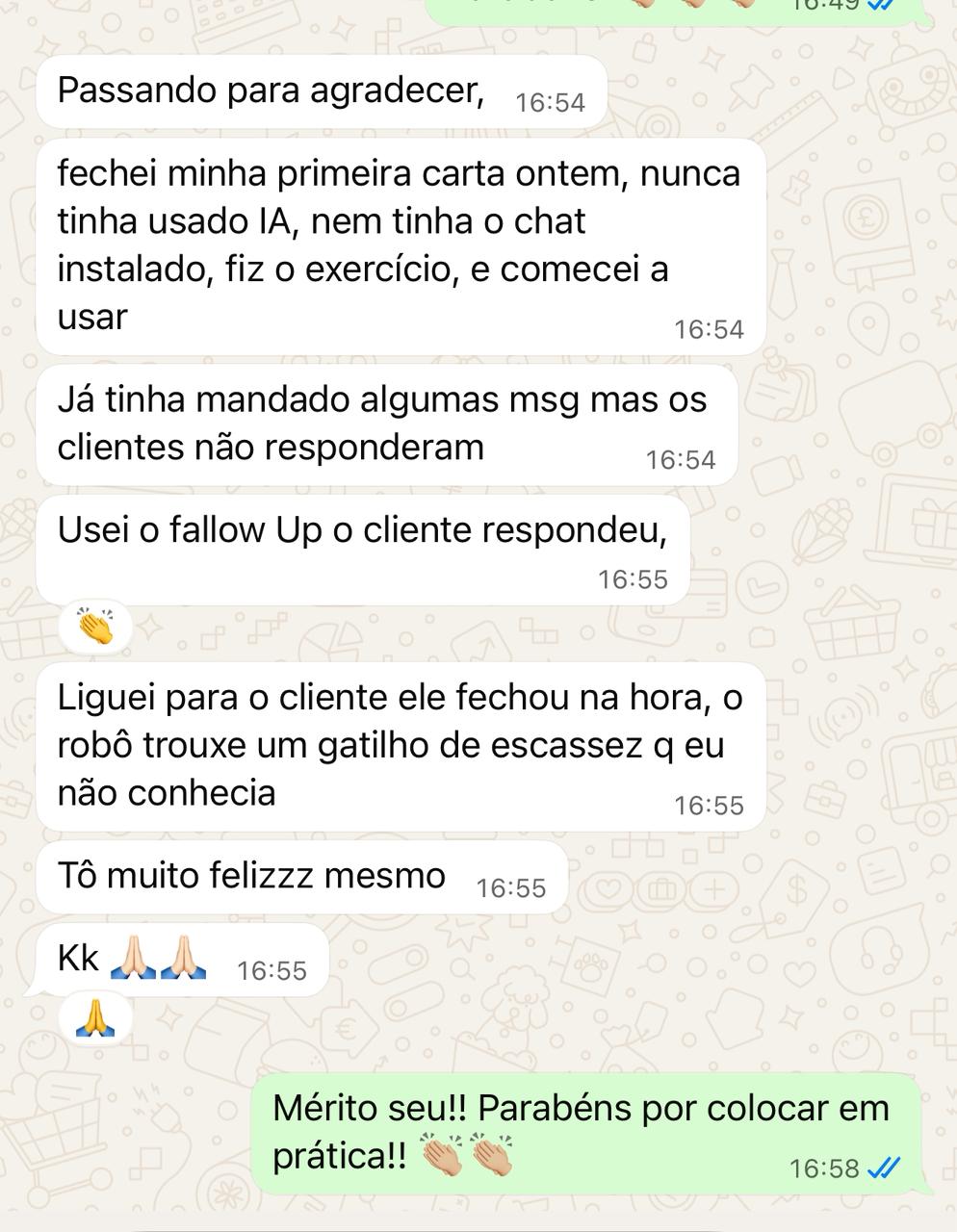 Primeira carta com follow-up e escassez