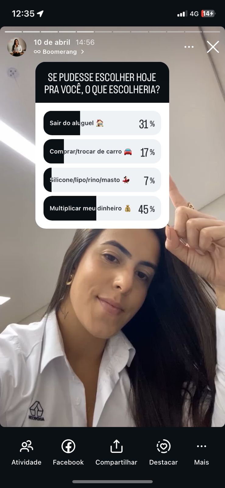 Ana Clara enquete desejos
