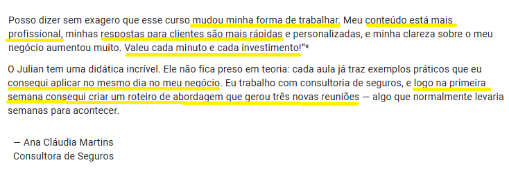Ana Cláudia 3 reuniões primeira semana