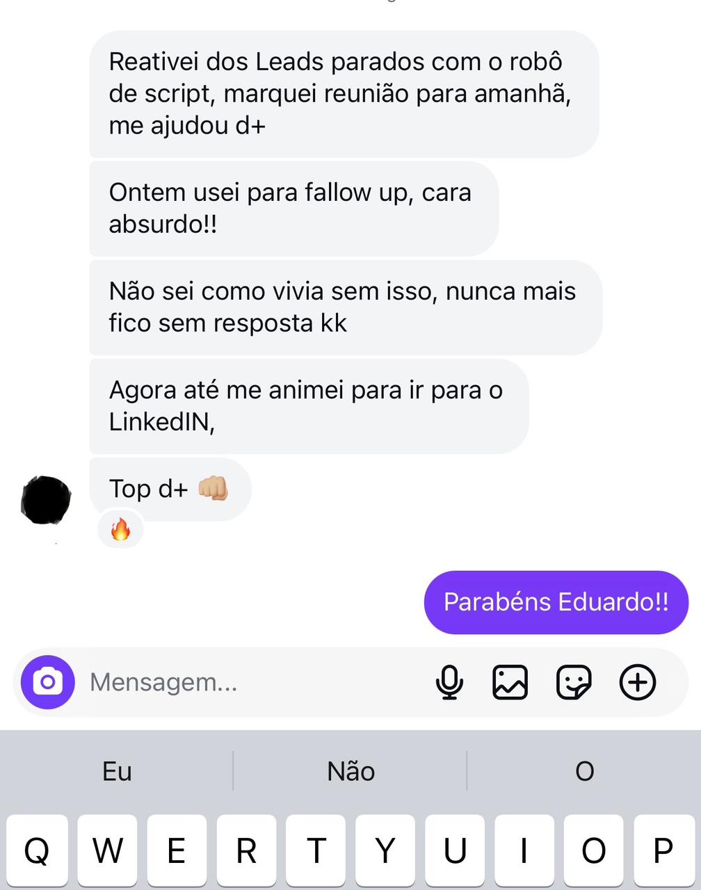 Eduardo reativou leads