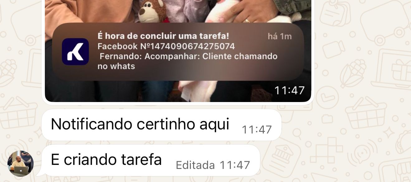 Fernando CRM Kommo notificando