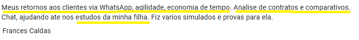 Frances Caldas retornos