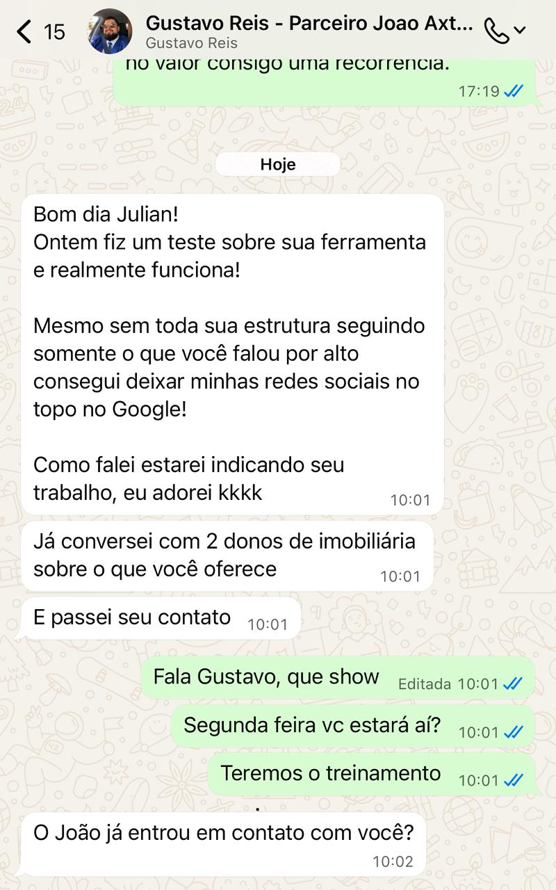Gustavo redes no topo do Google