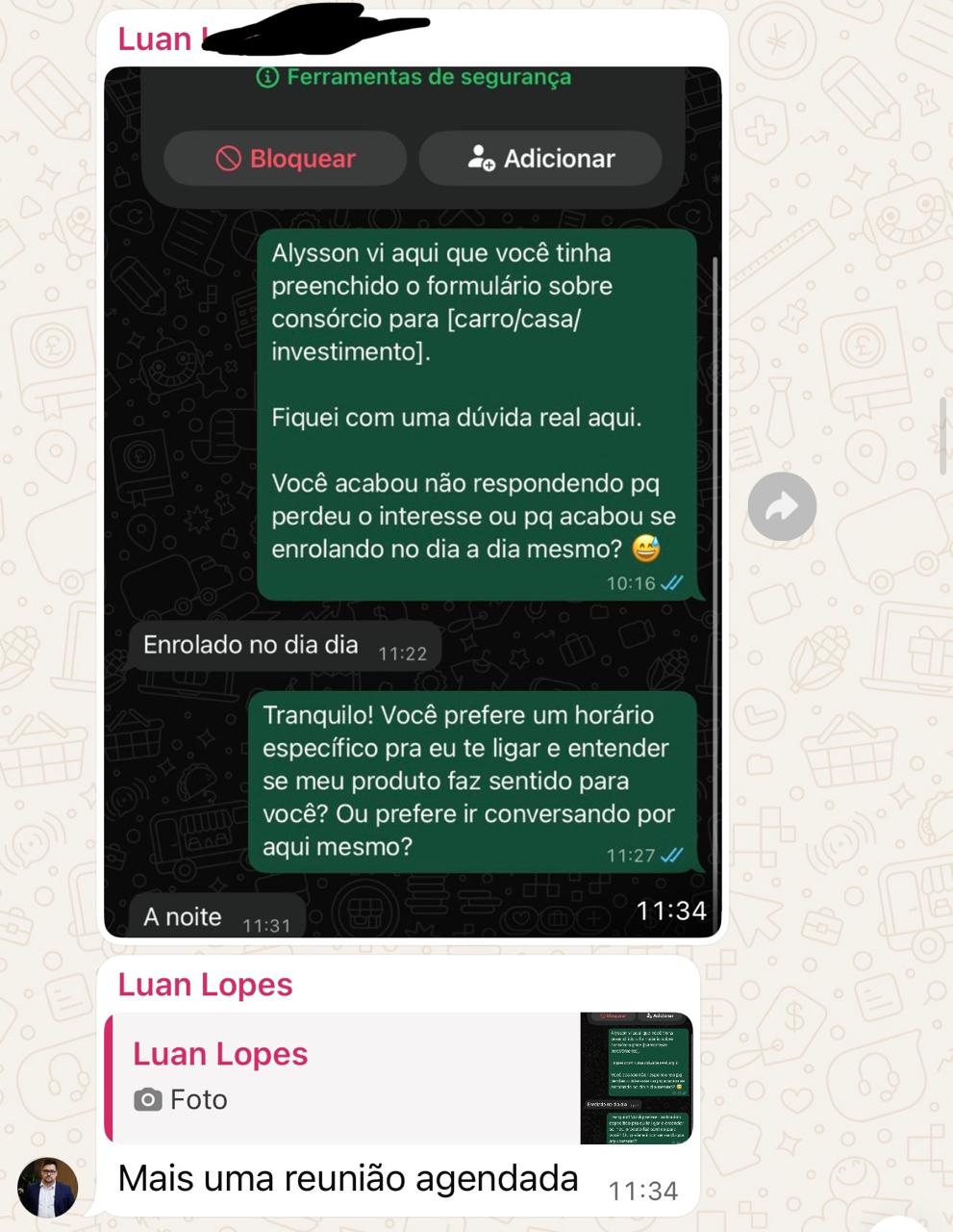 Luan mais uma reunião