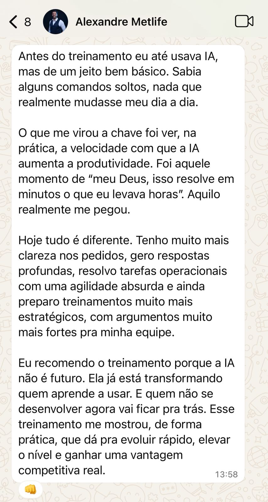 Alexandre resolve em minutos