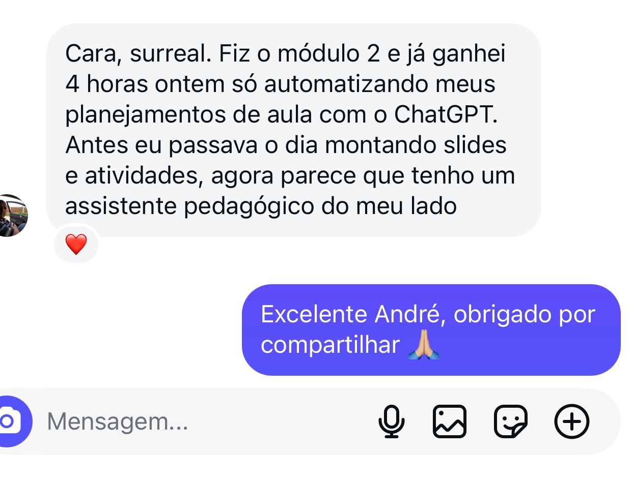 André ganhou 4 horas