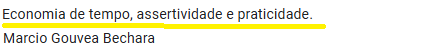 Márcio economia de tempo