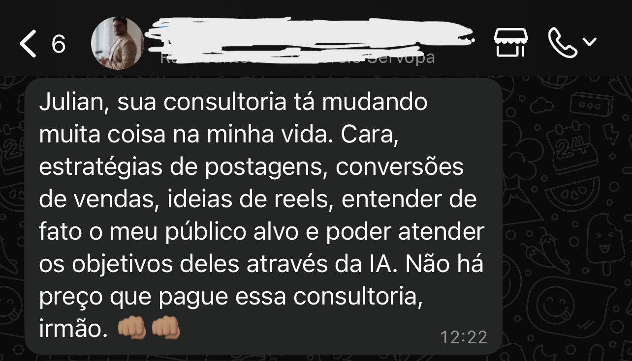 Consultoria mudou estratégias