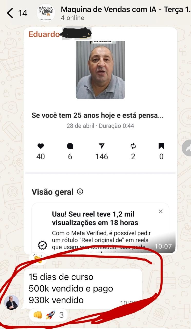 Eduardo, 1,4 milhão em 15 dias