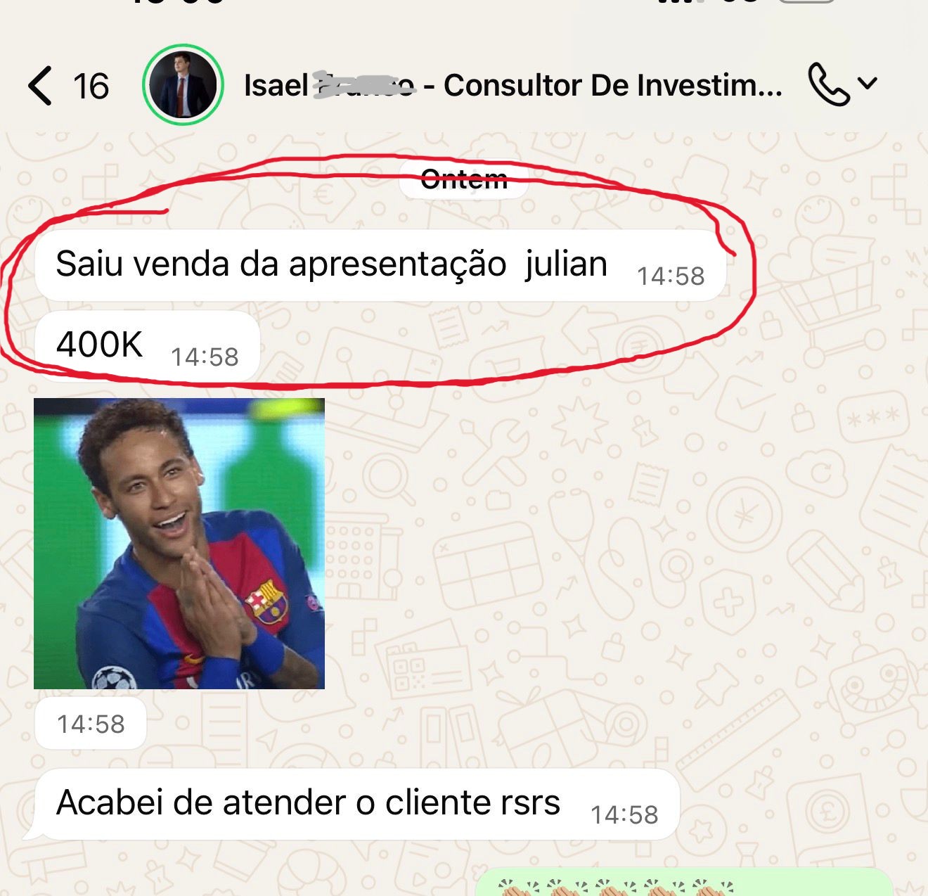 Isael, venda de 400k pela apresentação personalizada