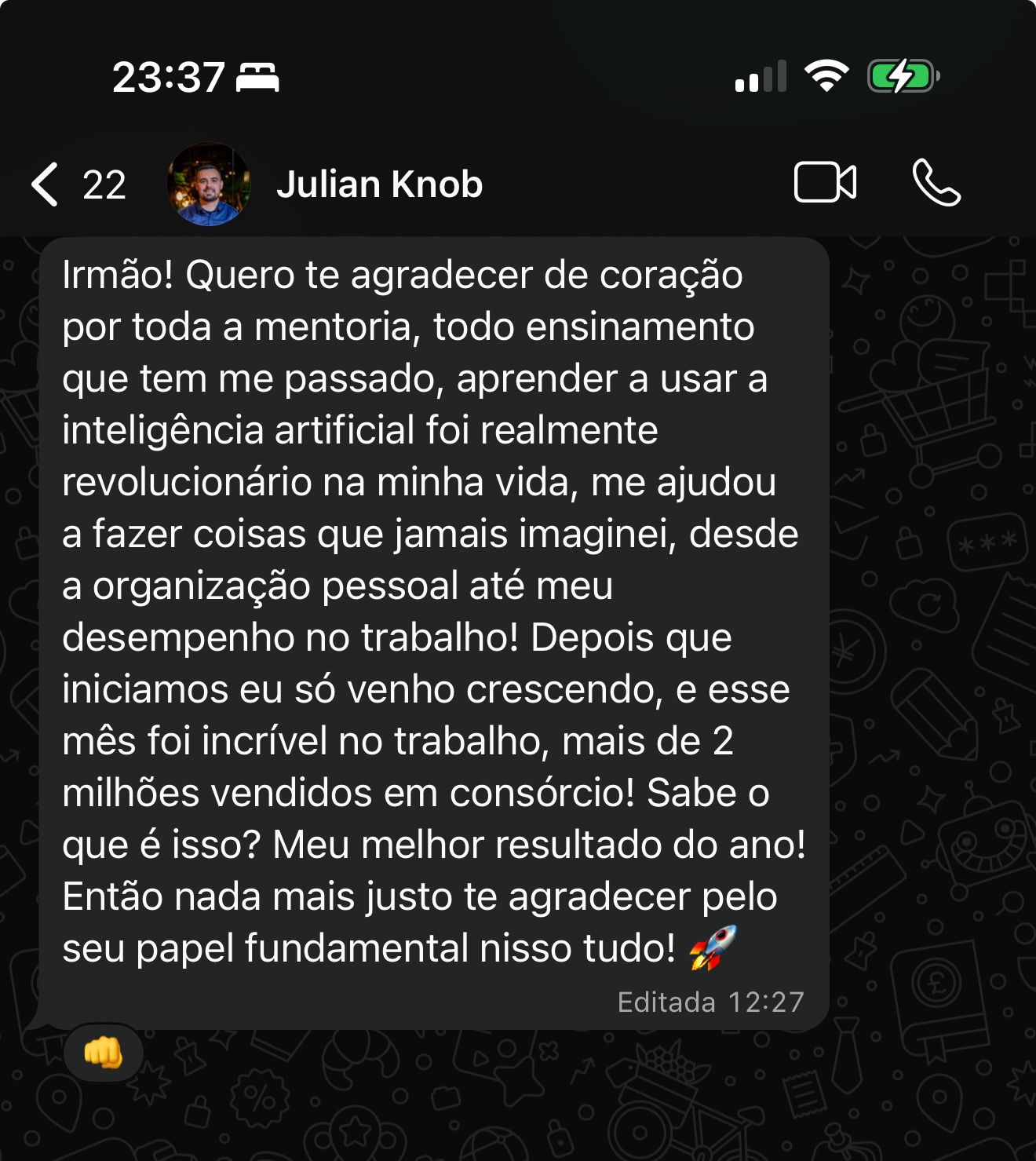 Julian Knob, 2 milhões em consórcio